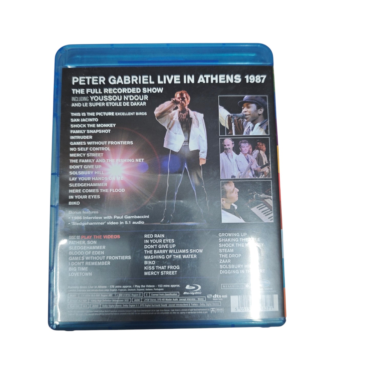 Peter Gabriel: Live In Athens 1987 Konzert-Set auf Blu-ray