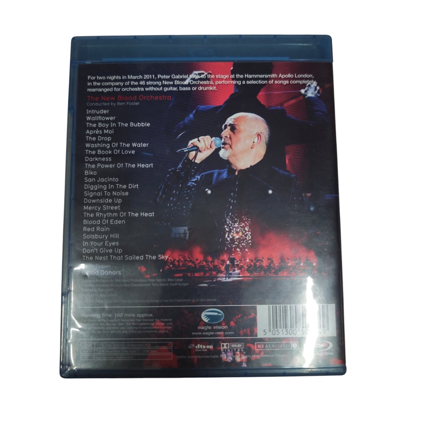 Blu-ray Peter Gabriel New Blood  Live in London ein Konzert aus dem Jahr 2011 aufgenommen im Hammersmith Apollo