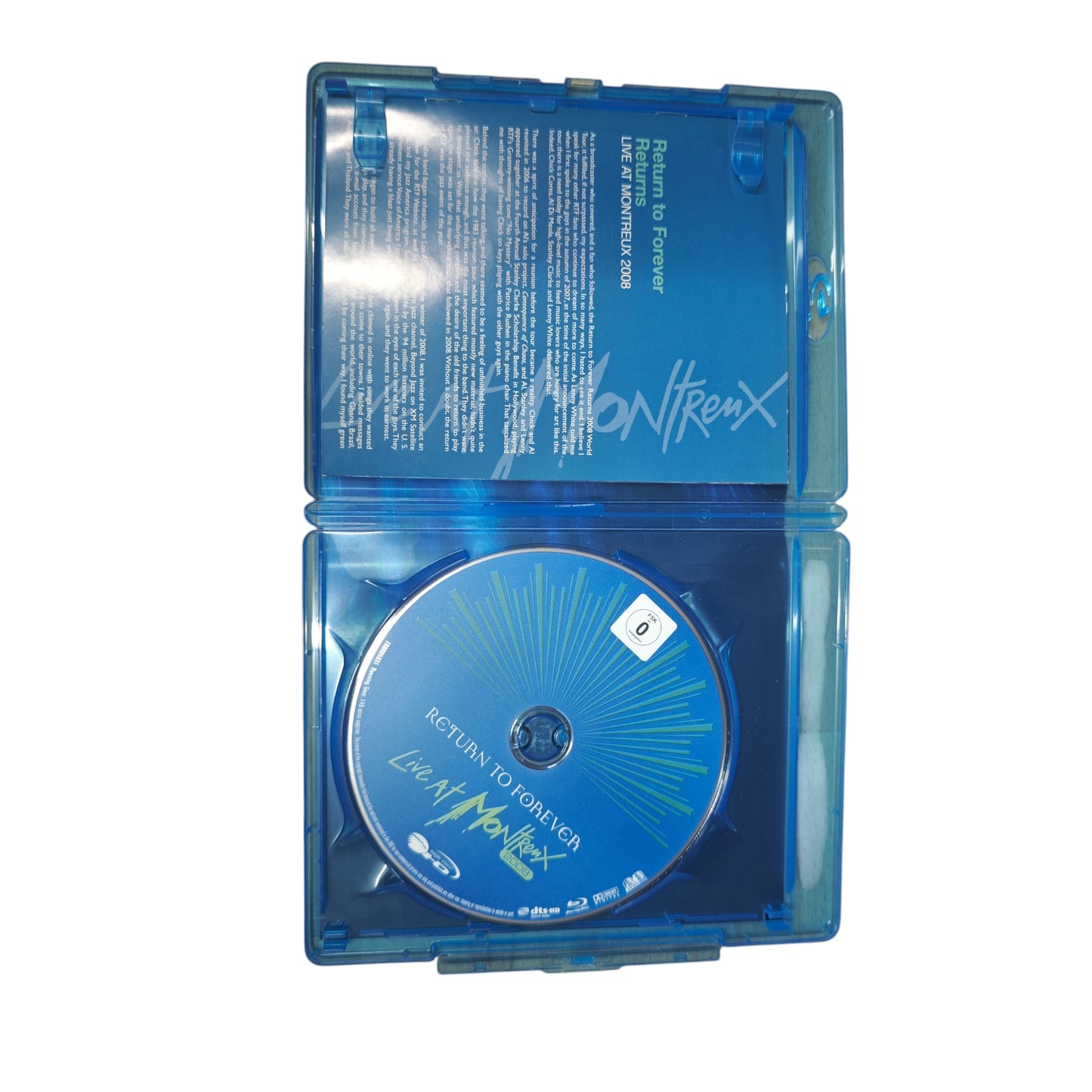 Blu-ray „Return to Forever - Returns - Live at Montreux 2008“.