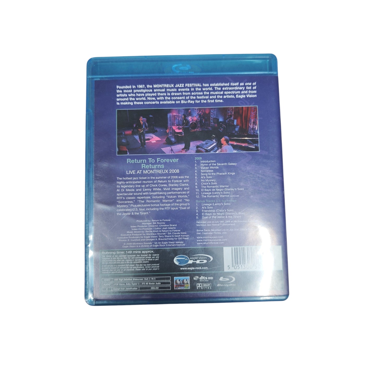 Blu-ray „Return to Forever - Returns - Live at Montreux 2008“.