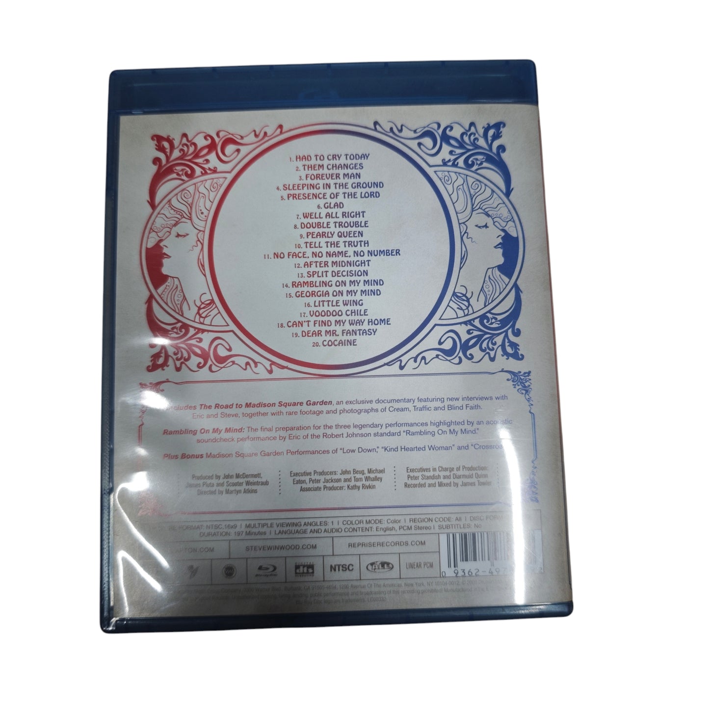 Blu-ray „Live from Madison Square Garden“ von Eric Clapton und Steve Winwood, veröffentlicht im Jahr 2009.