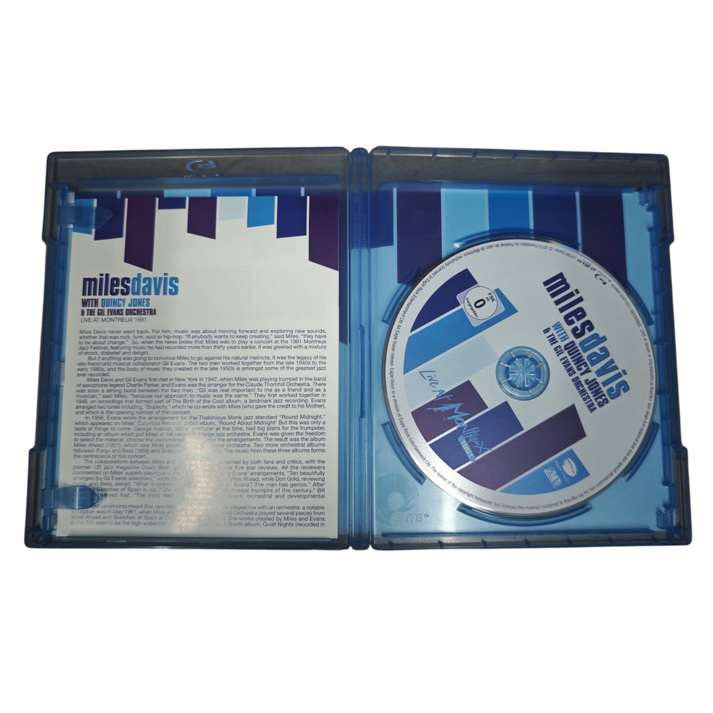 Blu-ray  Miles Davis with Quincy Jones & The Gil Evans Orchestra – Live at Montreux 1991.