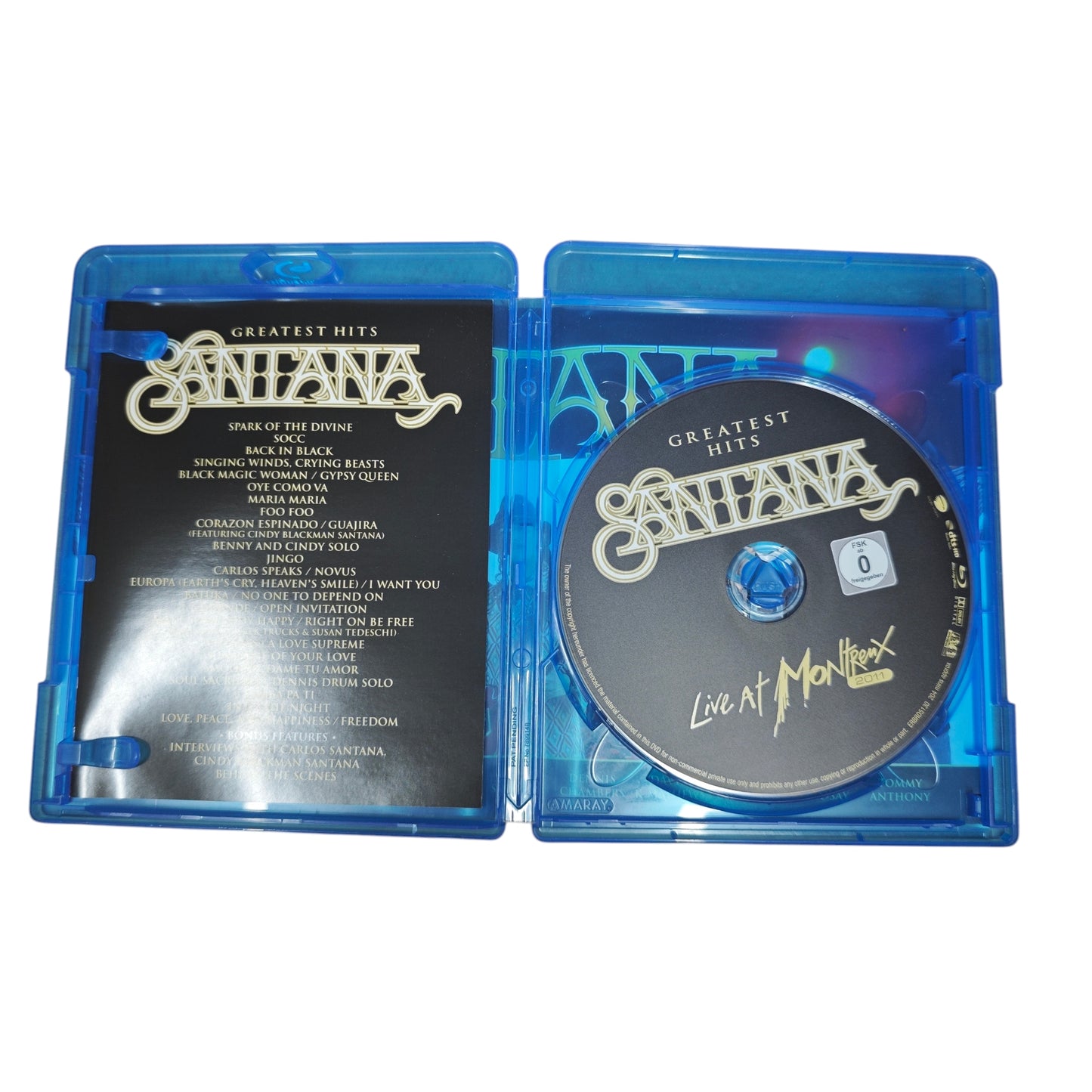 Blu-ray des Live-Konzertalbums „Santana - Greatest Hits: Live At Montreux 2011“