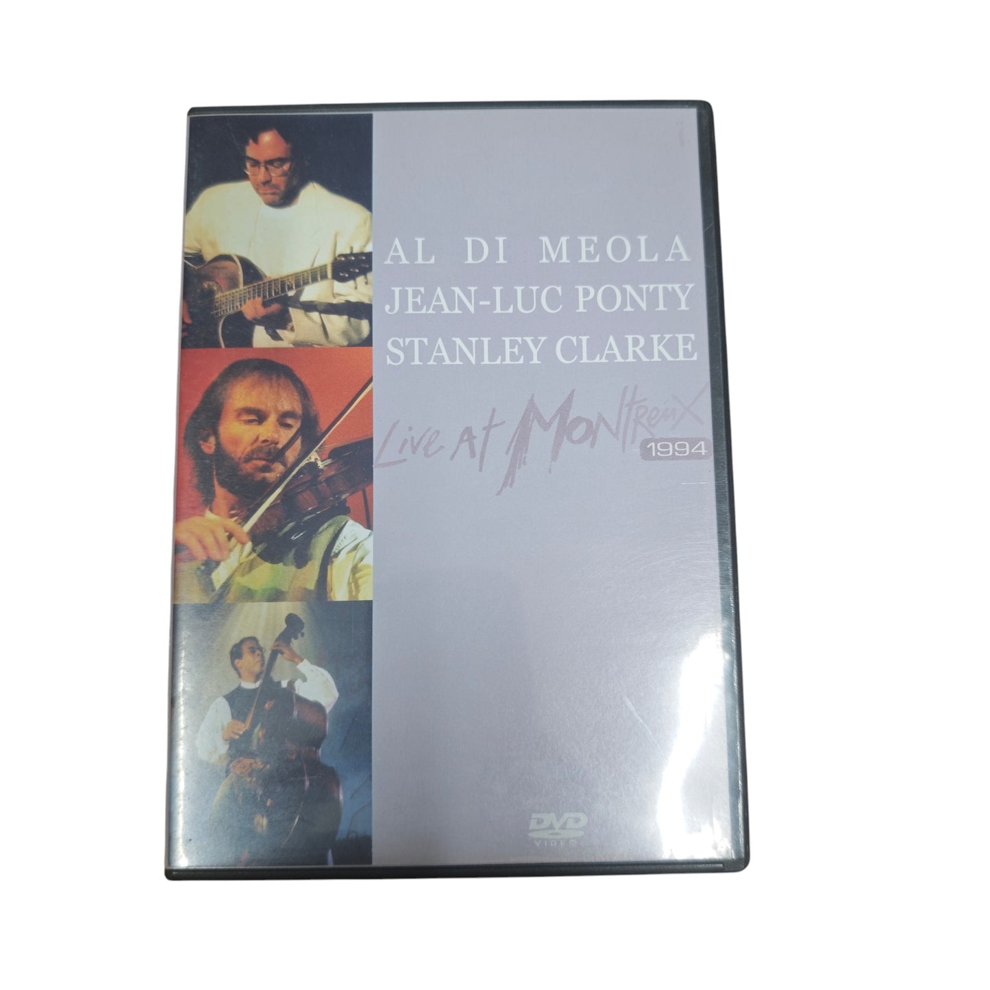 DVD Album "Al Di Meola/Jean-Luc Ponty/Stanley Clarke - Live at Montreux 1994", das im Juli 1994 aufgenommen wurde.