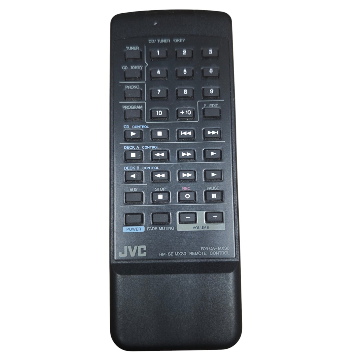 Original-Infrarot-Fernbedienung JVC RM-SE MX30, die speziell für die Kompakt-Hifi-Anlage / den Receiver JVC CA-MX30