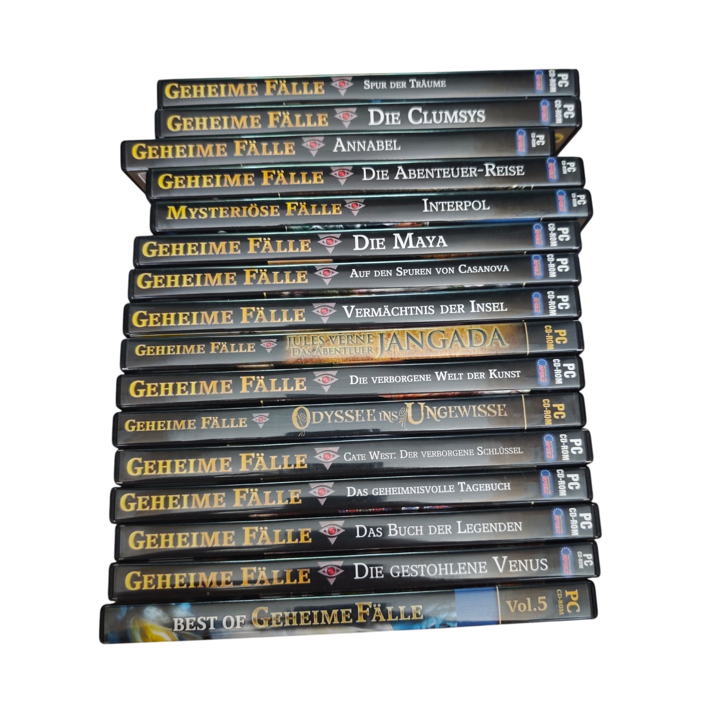 19 Stk. Sammlung von PC-CD-ROM-Spielen Wimmelbild Abenteuer-Reihe Geheime Fälle