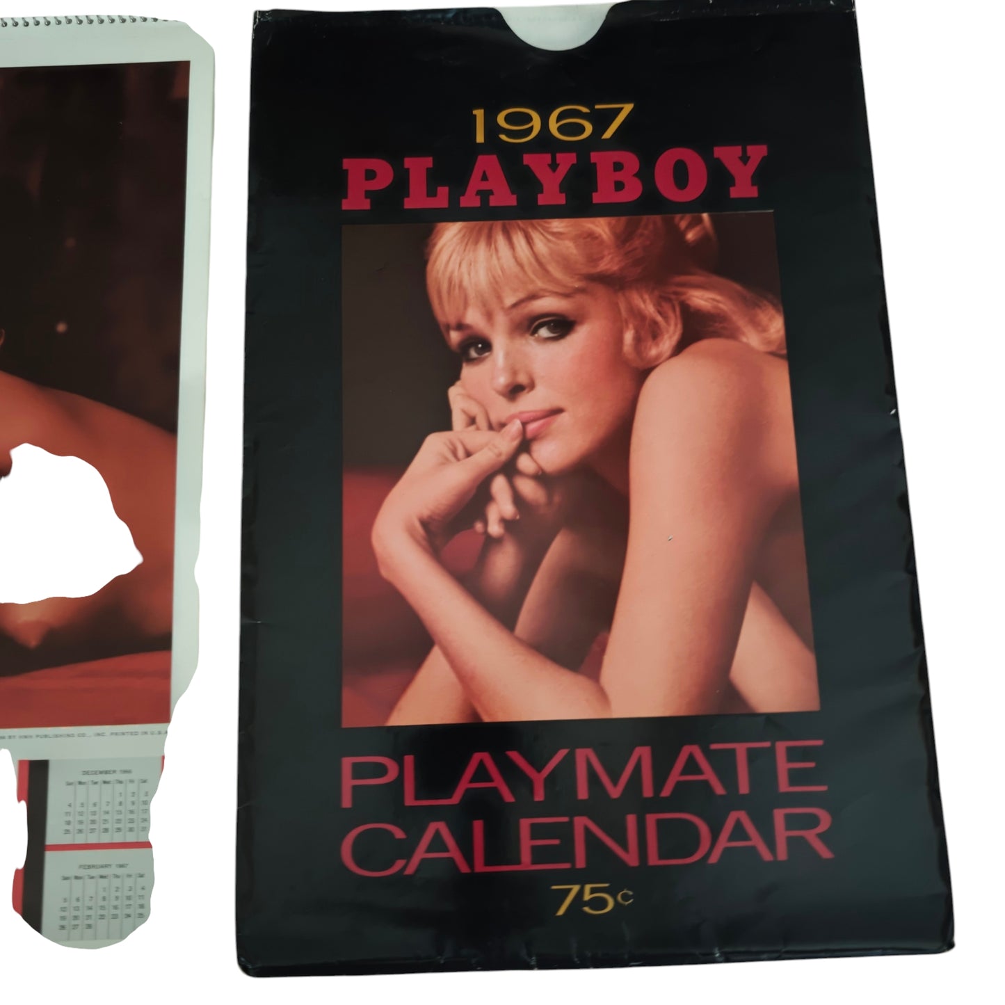 Vintage „1967 Playboy Playmate Calendar“ mit der originalen Schutzhülle und Spiralbindung