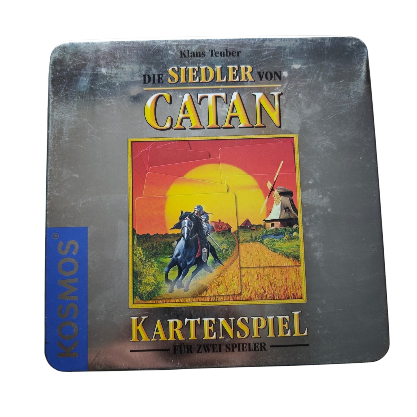Die Siedler von Catan – Das Kartenspiel Jubiläums-Metalldose mit Erweiterung Magier & Forscher