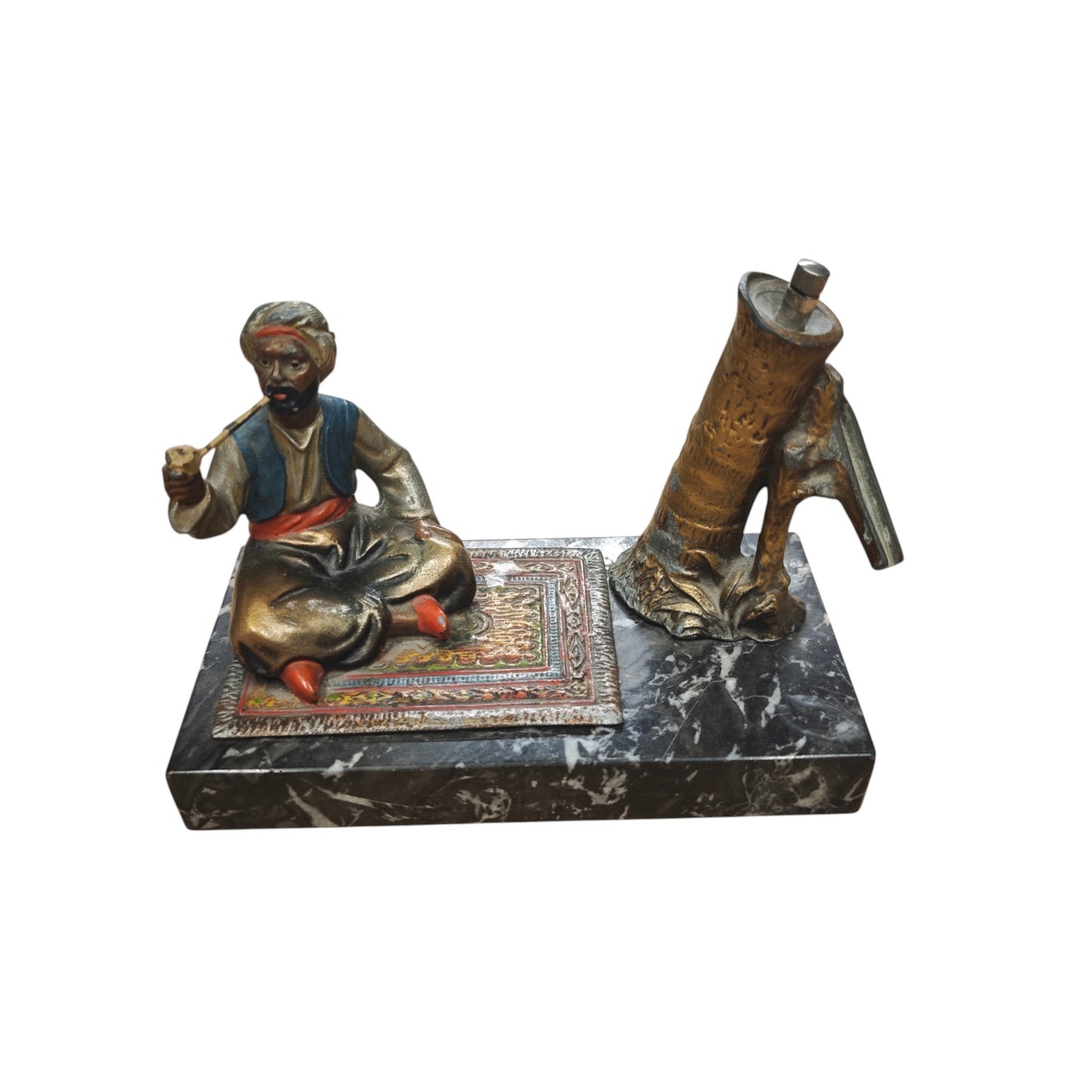 Wiener-Bronze-Schreibtischgarnitur im Stil von Franz Bergman aus der Zeit um 1900