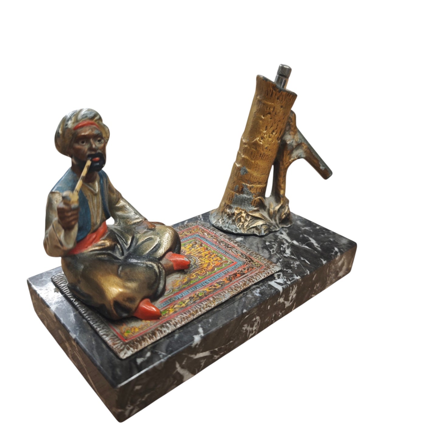 Wiener-Bronze-Schreibtischgarnitur im Stil von Franz Bergman aus der Zeit um 1900