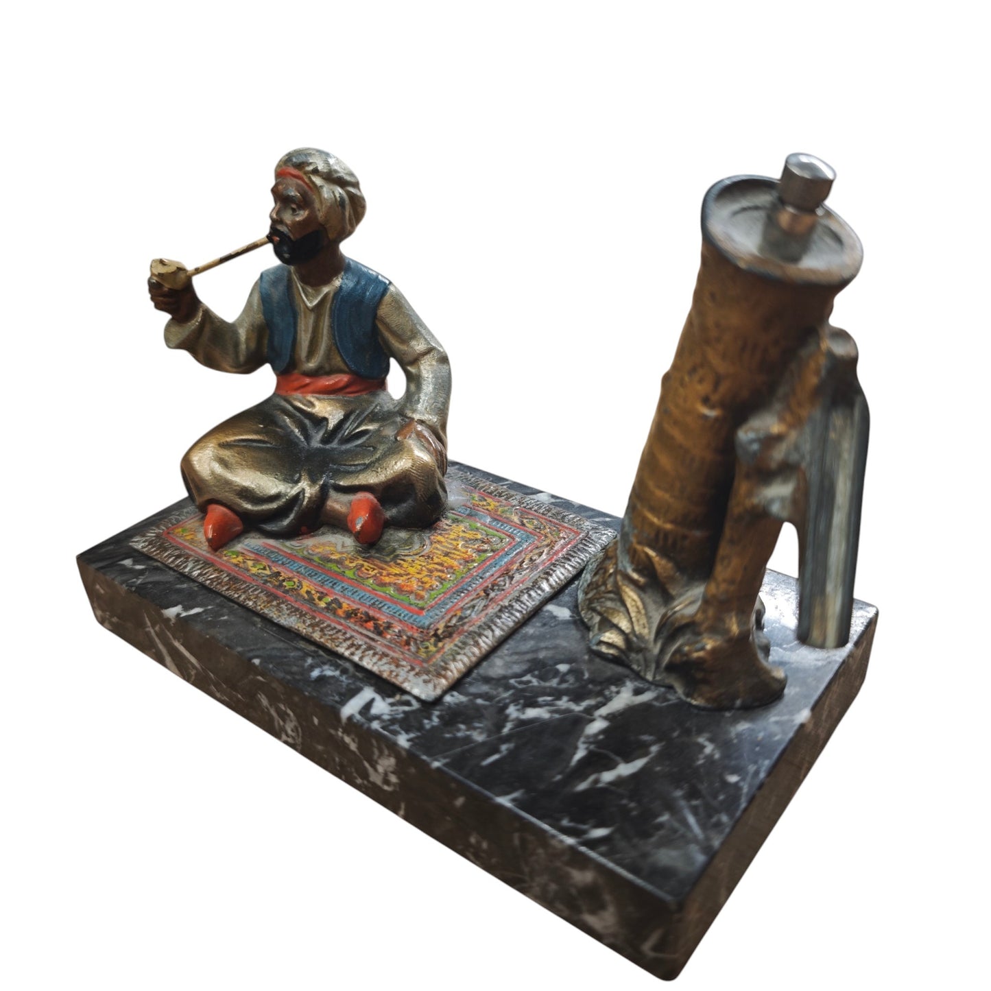 Wiener-Bronze-Schreibtischgarnitur im Stil von Franz Bergman aus der Zeit um 1900