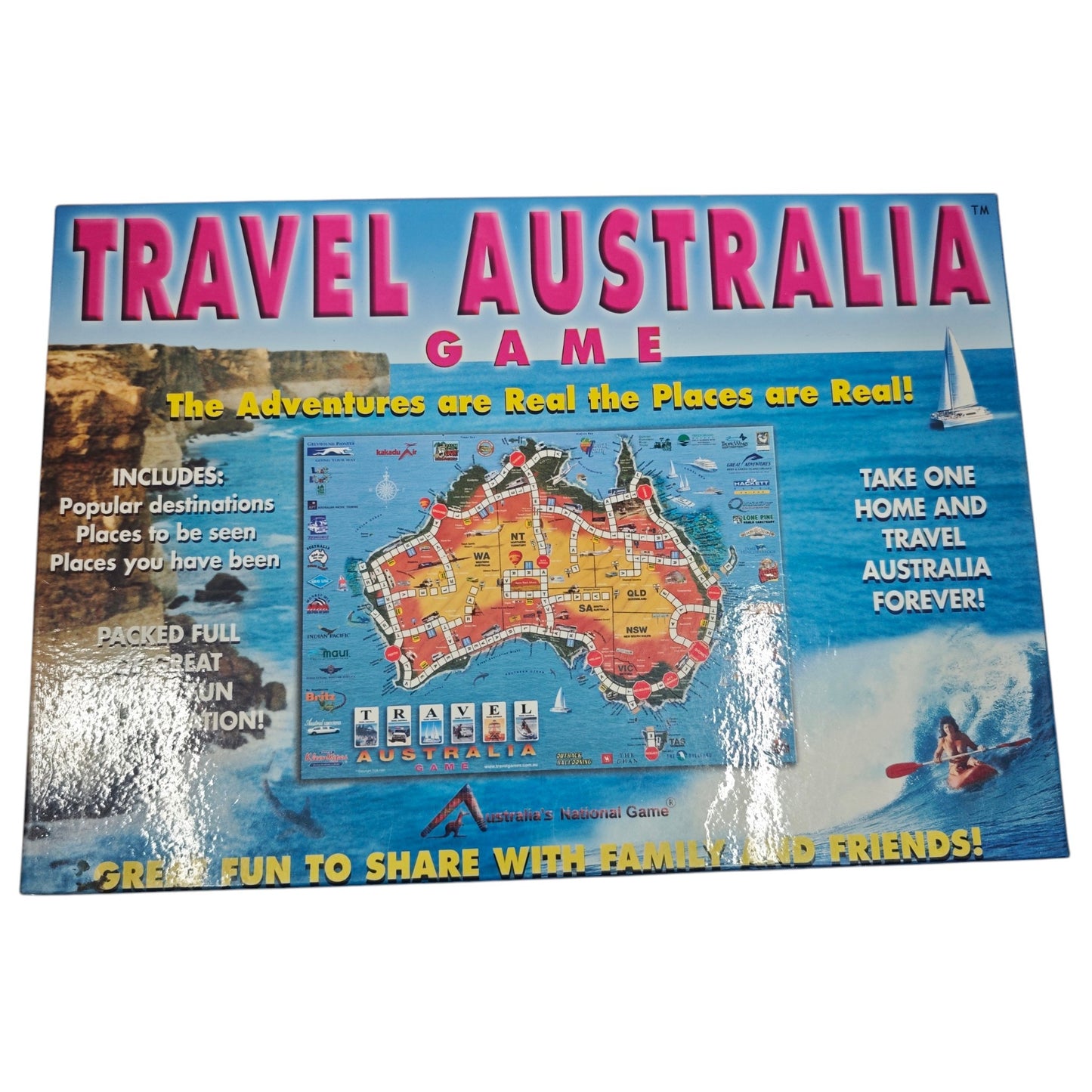 Gesellschaftsspiel Travel Australia Game von 1991 The Adventures are Real the Places are Real!