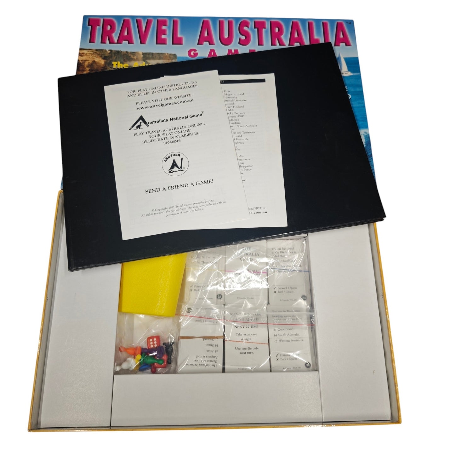Gesellschaftsspiel Travel Australia Game von 1991 The Adventures are Real the Places are Real!