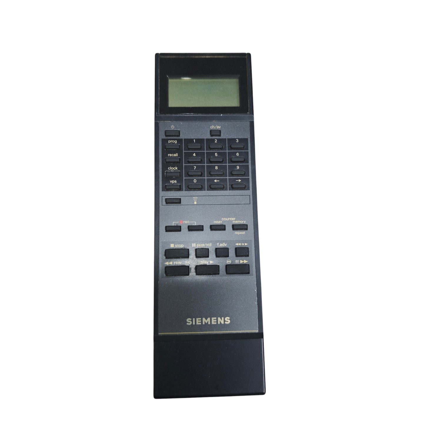 VHS-Videorekorder (Modellreihe FM 500 mit integriertem VPS-System inklusive der original Infrarot-Fernbedienung.
