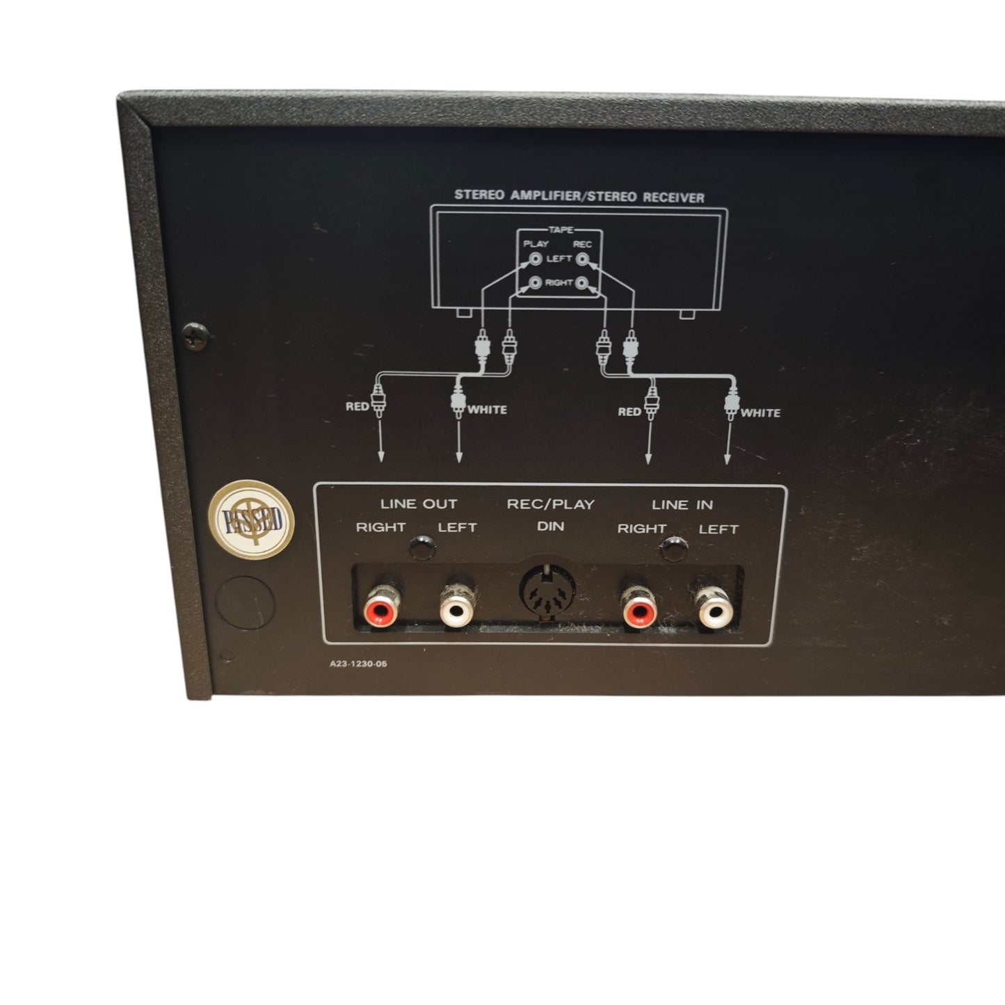 Kenwood KX-550, ein klassisches Stereo-Kassettendeck mit analogen VU-Meter-Anzeigen