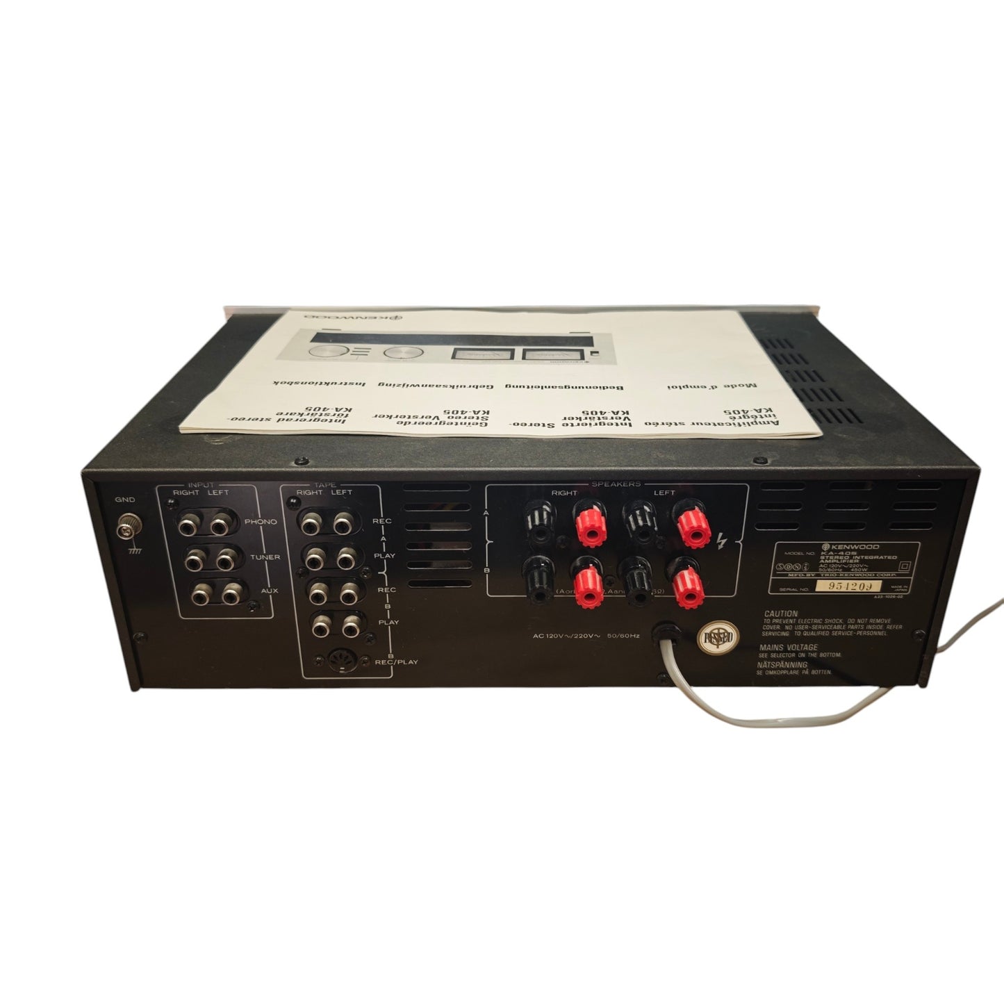 Kenwood KA-405 ist ein klassischer Vintage-Stereo-Vollverstärker