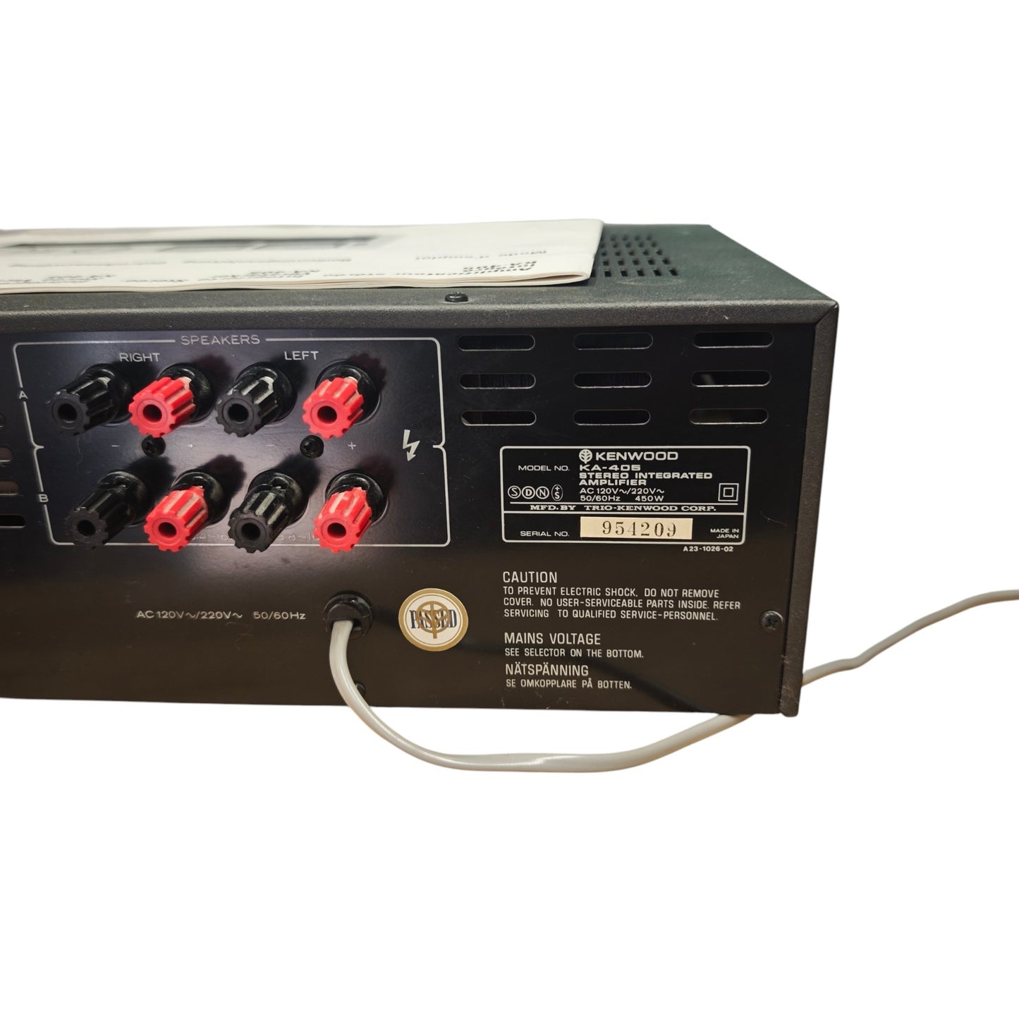 Kenwood KA-405 ist ein klassischer Vintage-Stereo-Vollverstärker