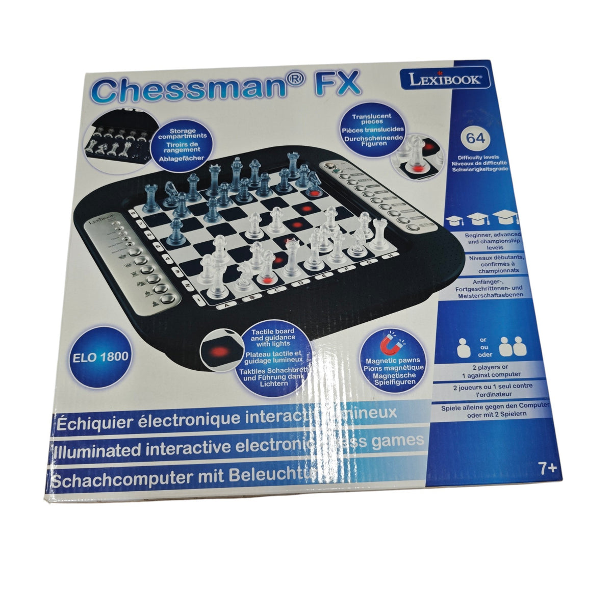 Schachcomputer Lexibook Chessman FX (CG1335) mit interaktiver Beleuchtung und 64 Schwierigkeitsstufen