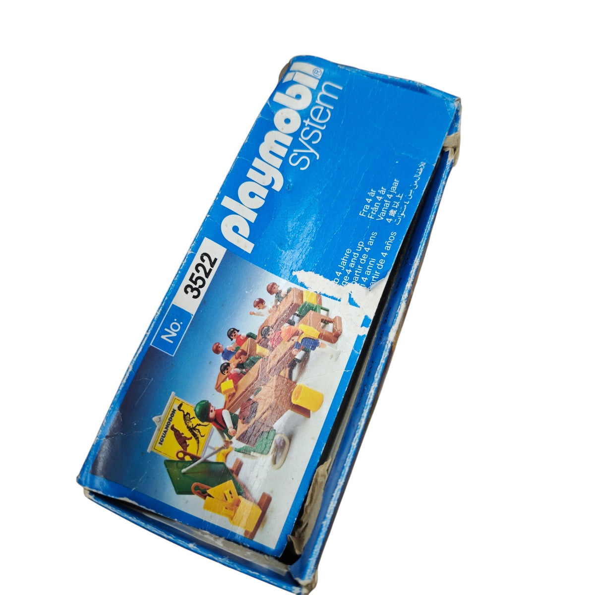 Vintage-Spielset Playmobil Klassenzimmer Set Nr. 3522  1980er-Jahren mit der Originalverpackung und verschiedenem Zubehör