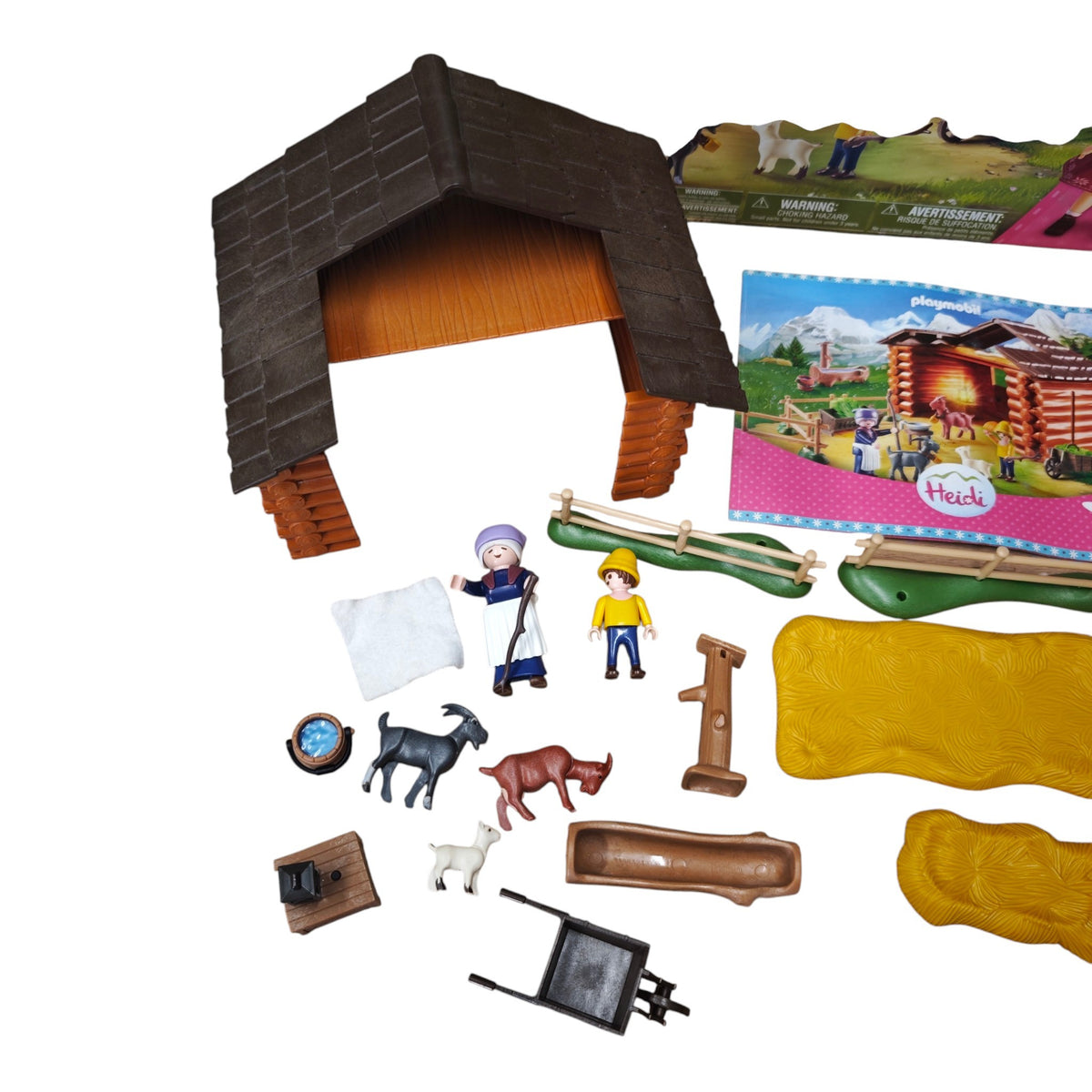 Playmobil Heidi Peters Ziegenstall Set mit der Nummer 70255 nicht komplett