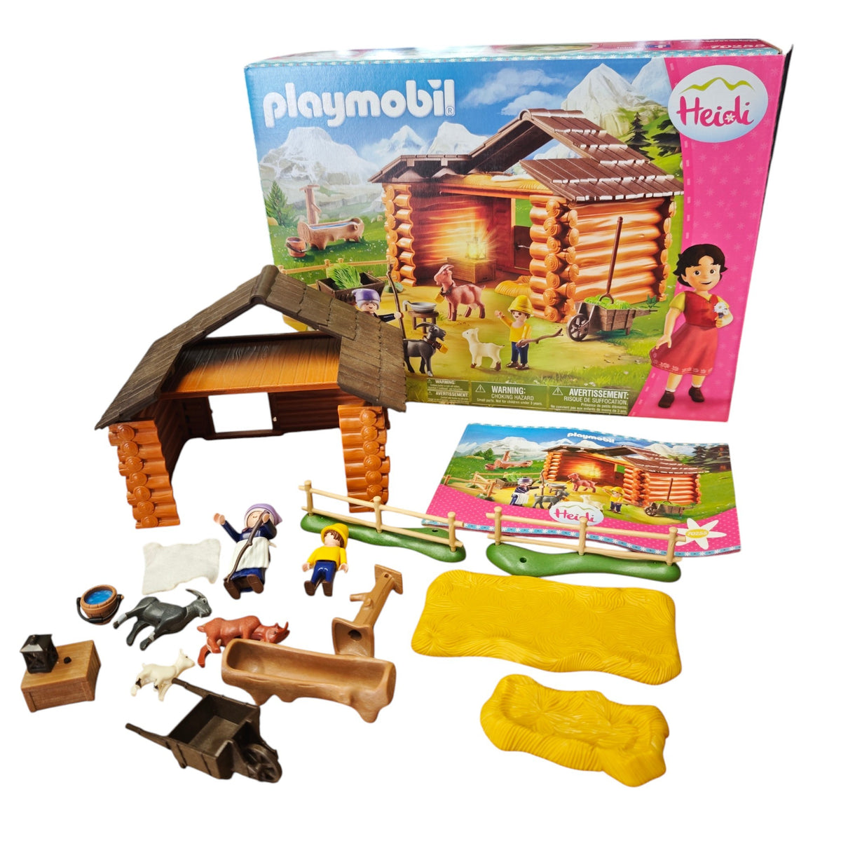Playmobil Heidi Peters Ziegenstall Set mit der Nummer 70255 nicht komplett