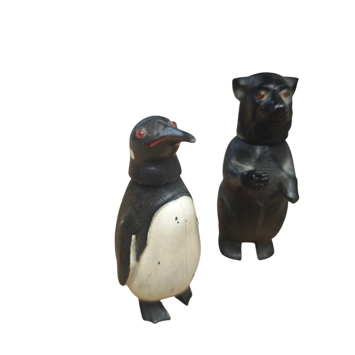 Vintage Wackelkopf Tiere 4 STK. Celluloid oder Kunststoff 1950 1970 Marke Breba Made in West Germany