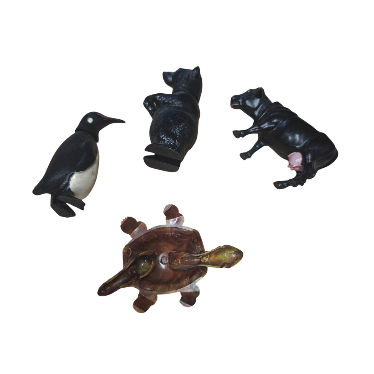 Vintage Wackelkopf Tiere 4 STK. Celluloid oder Kunststoff 1950 1970 Marke Breba Made in West Germany