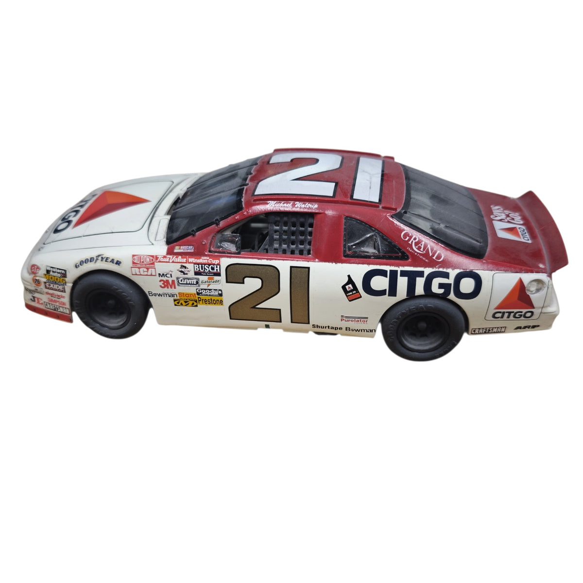 Modellauto Ford Thunderbird NASCAR  Wood Brothers Racing  Startnummer 21  Citgo-Sponsoringlackierung Michael Waltrip