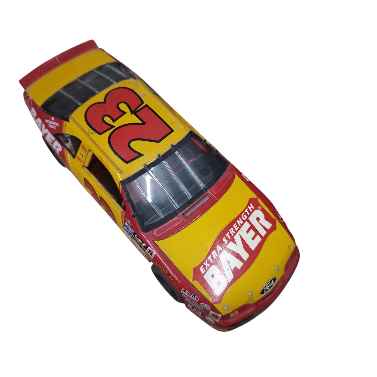 Modellauto NASCAR-Rennwagens Ford Thunderbird Nr. 23  Chad Little  gesponsert Bayer