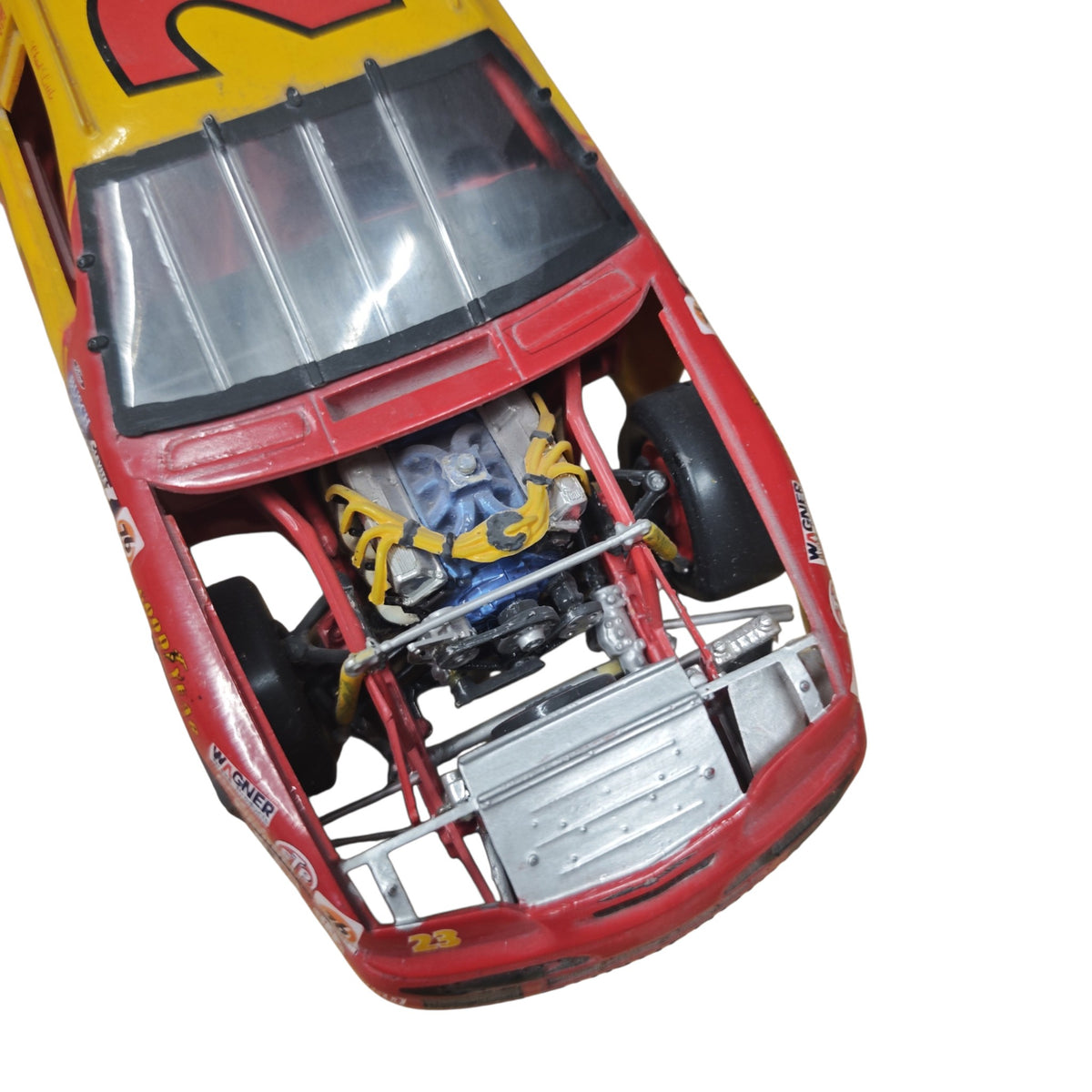 Modellauto NASCAR-Rennwagens Ford Thunderbird Nr. 23  Chad Little  gesponsert Bayer