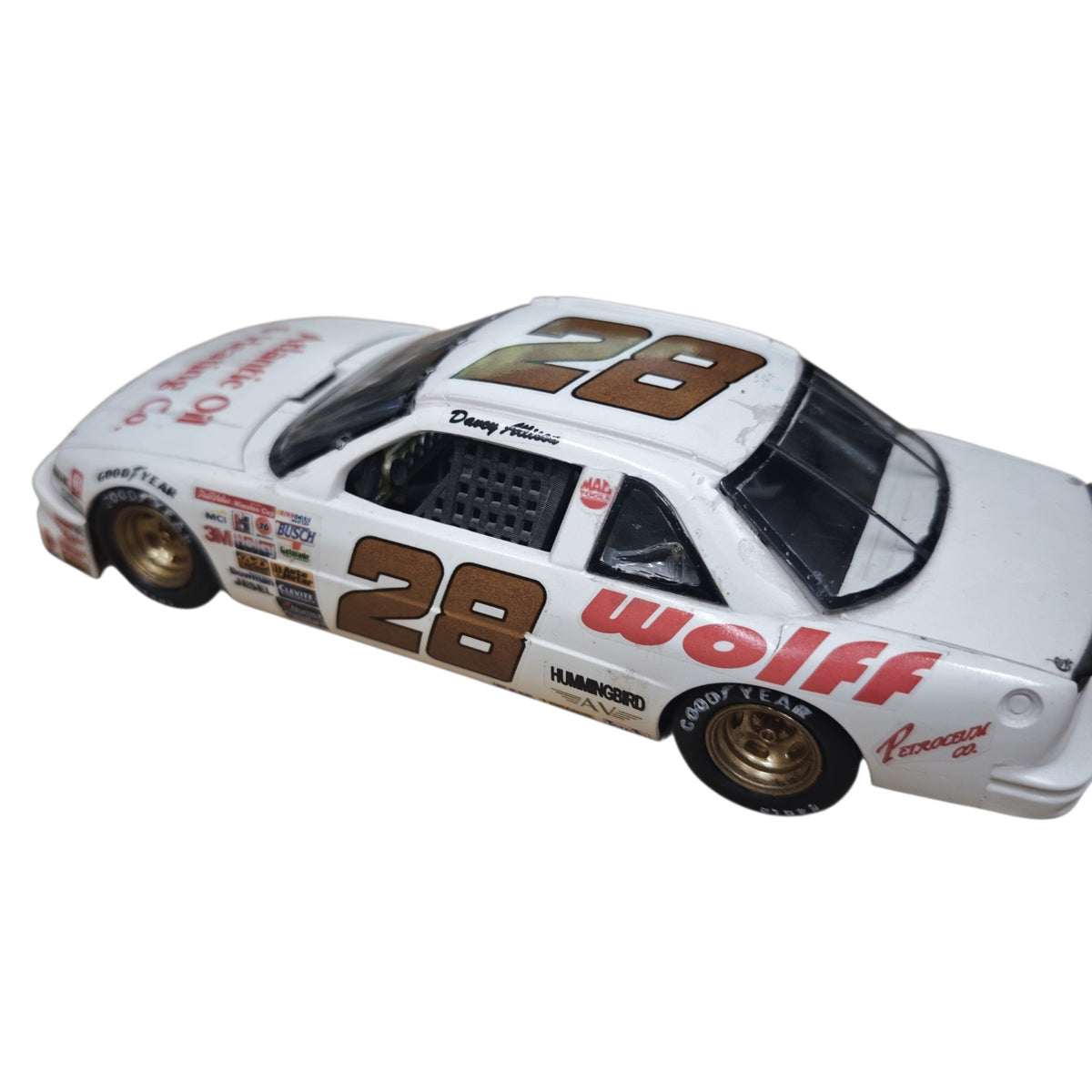 Modellauto NASCAR-Rennwagens Startnummer 28 von Davey Allison Wolff Petroleum Atlantic Oil & Heating Co. Chevrolet Lumina