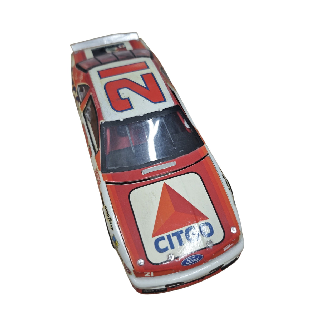 Modellauto NASCAR-Rennwagens Ford Thunderbird Startnummer 21 CITGO Morgan Shepherd Team Wood Brothers Racing