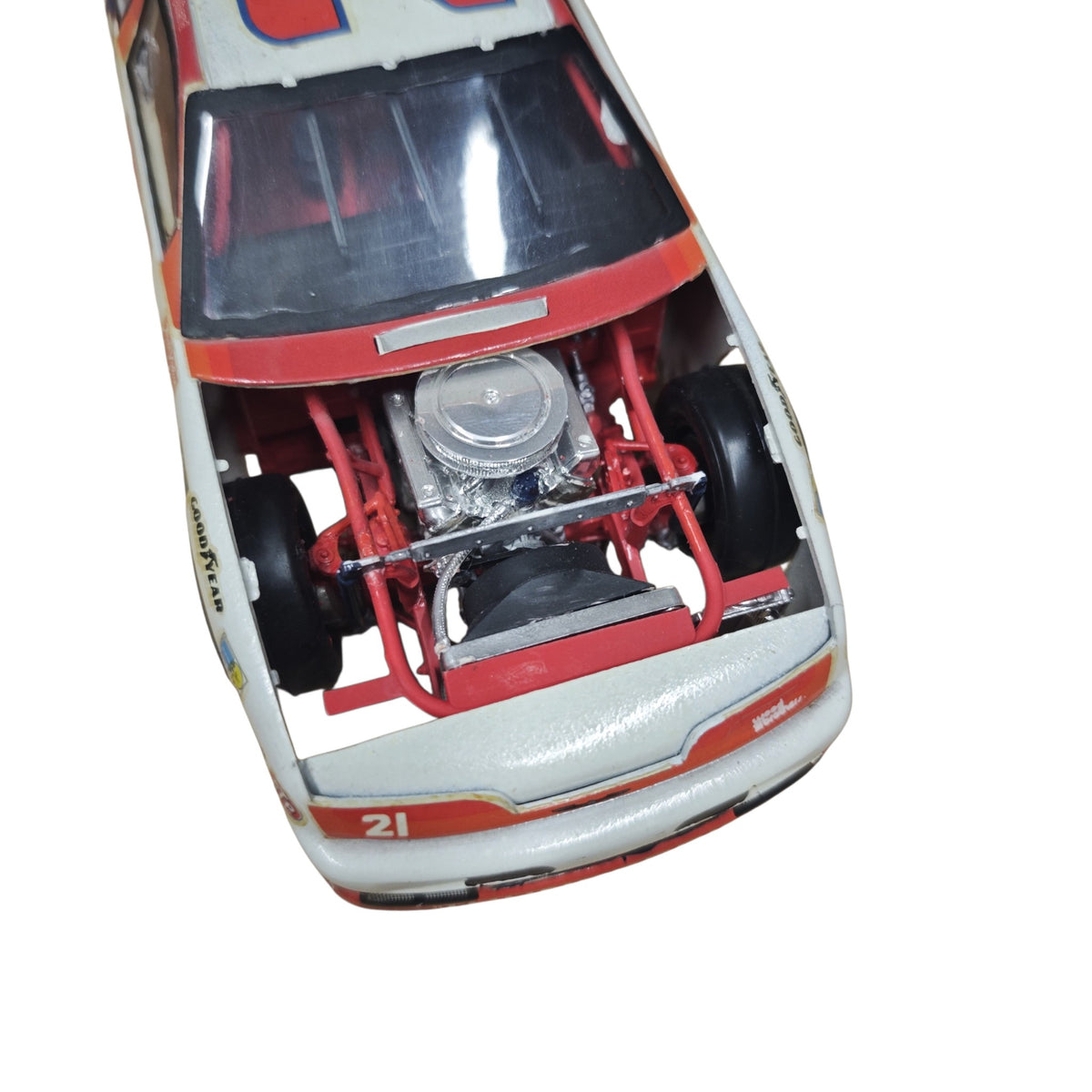 Modellauto NASCAR-Rennwagens Ford Thunderbird Startnummer 21 CITGO Morgan Shepherd Team Wood Brothers Racing