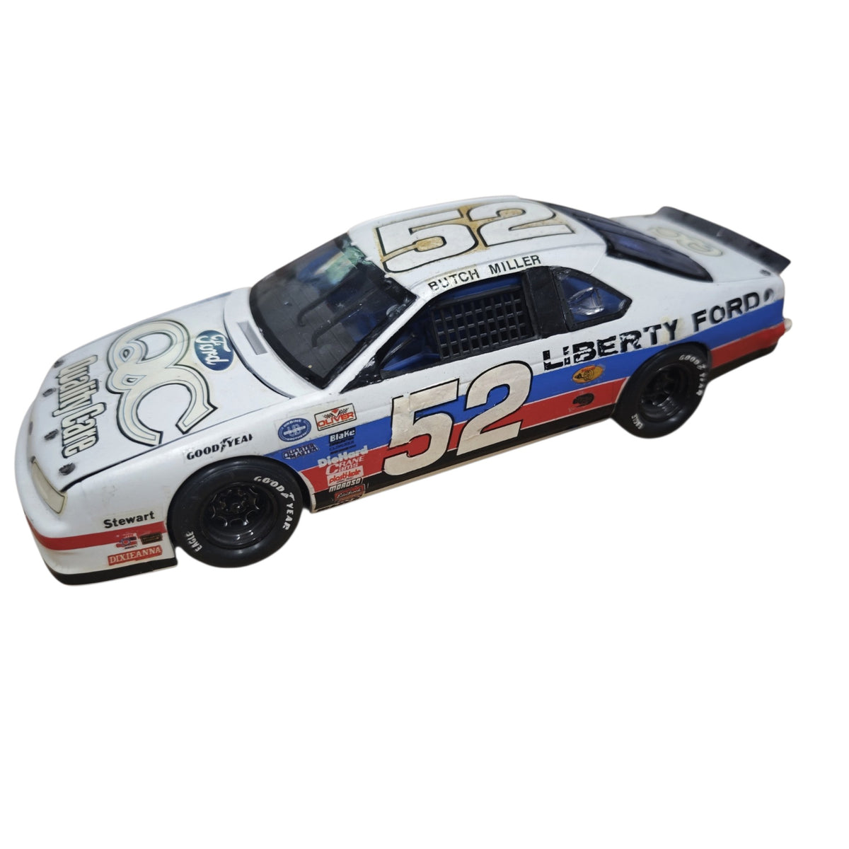 Modellauto NESCAR Ford Thunderbird Butch Miller Startnummer 52 Quality Care