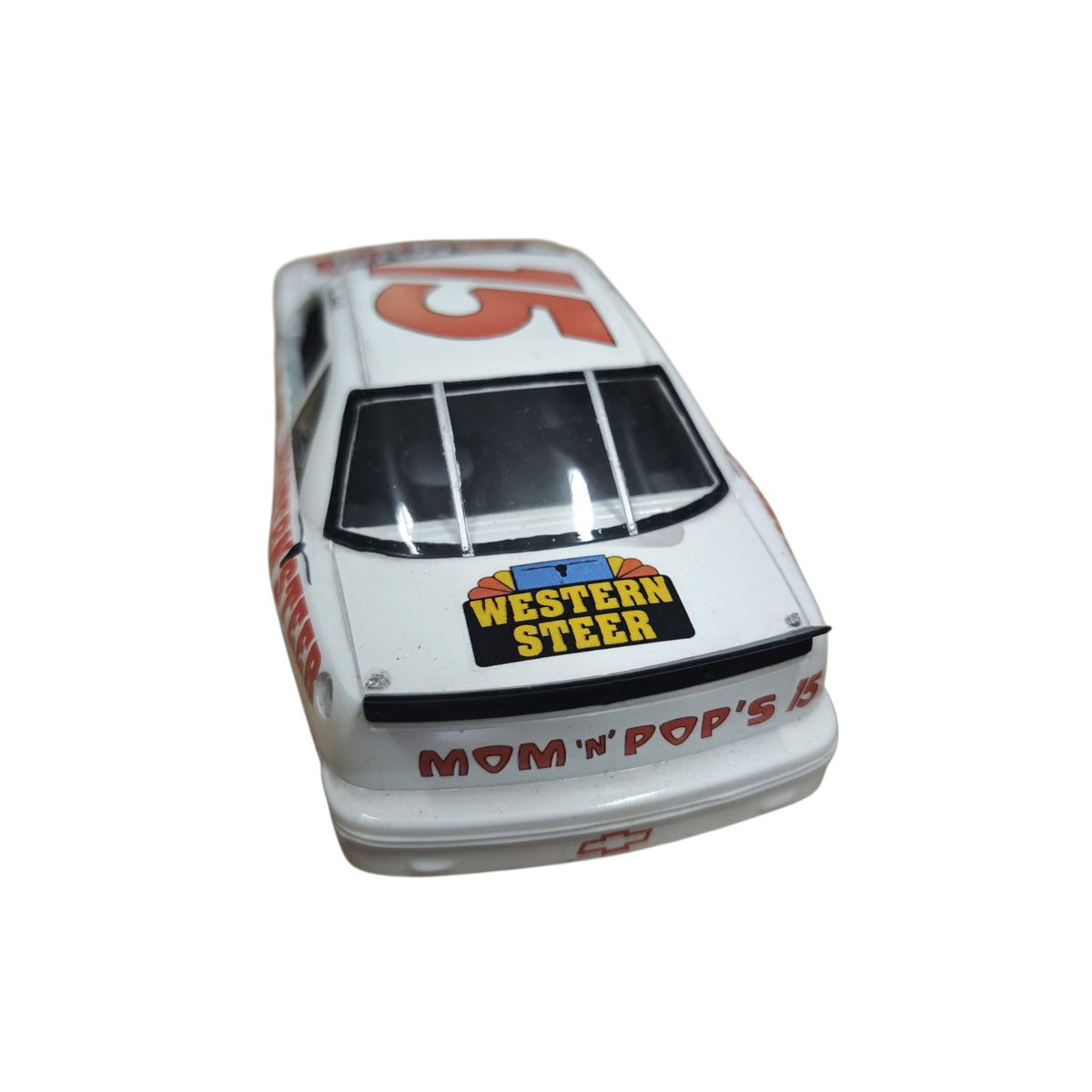 Modellauto NASCAR-Rennwagens Chevrolet Lumina Startnummer 15 Dale Earnhardt  Mom 'n Pop's Western Steer Ken Schrader