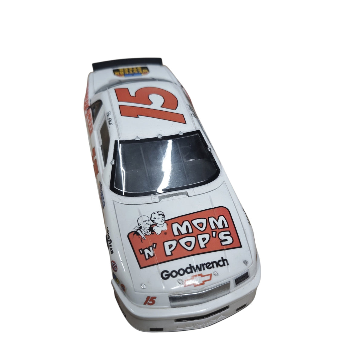 Modellauto NASCAR-Rennwagens Chevrolet Lumina Startnummer 15 Dale Earnhardt  Mom 'n Pop's Western Steer Ken Schrader