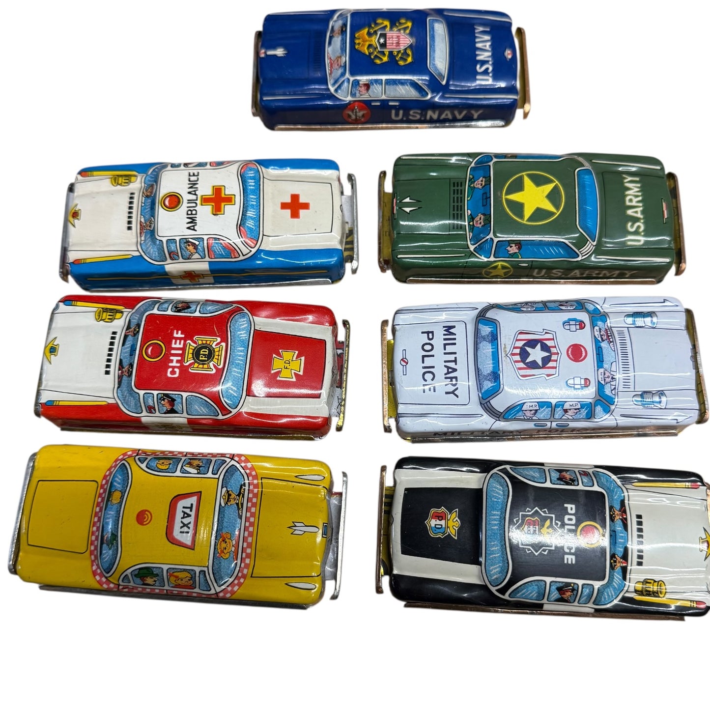 Autos Blechspielzeug Kleinwagen ca 1975 7 Stück