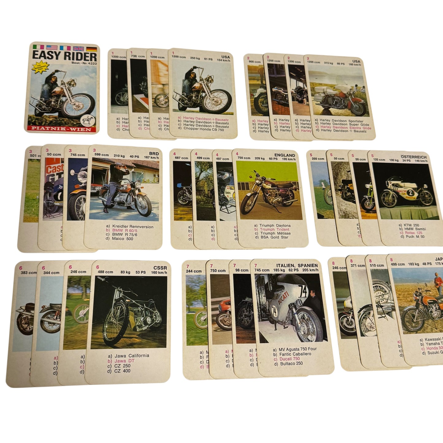 Quartett Easy Rider Piatnik Wien Nr. 4222