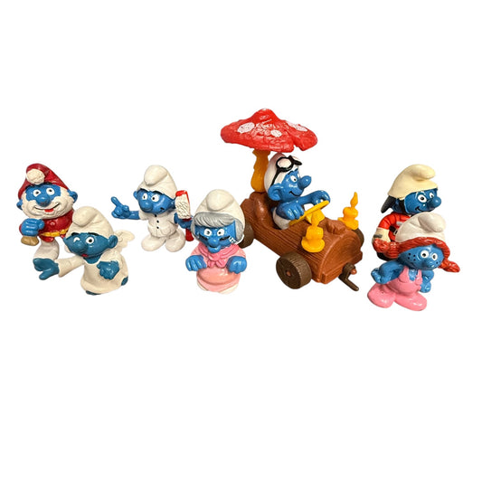 Schlümpfe 7 Stück ca um 1985 Schleich