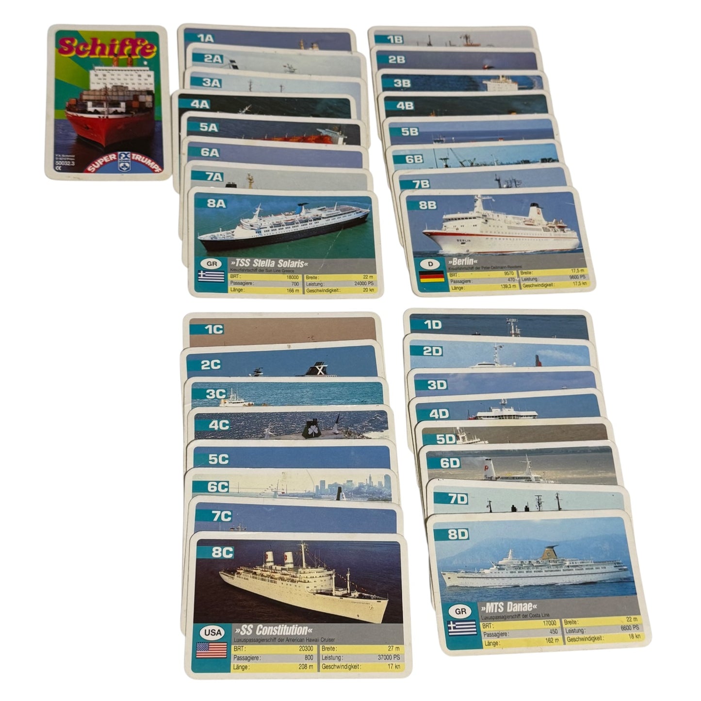 Quartett Schiffe Super Trumpf Schmid 50032.3 Prien 1991