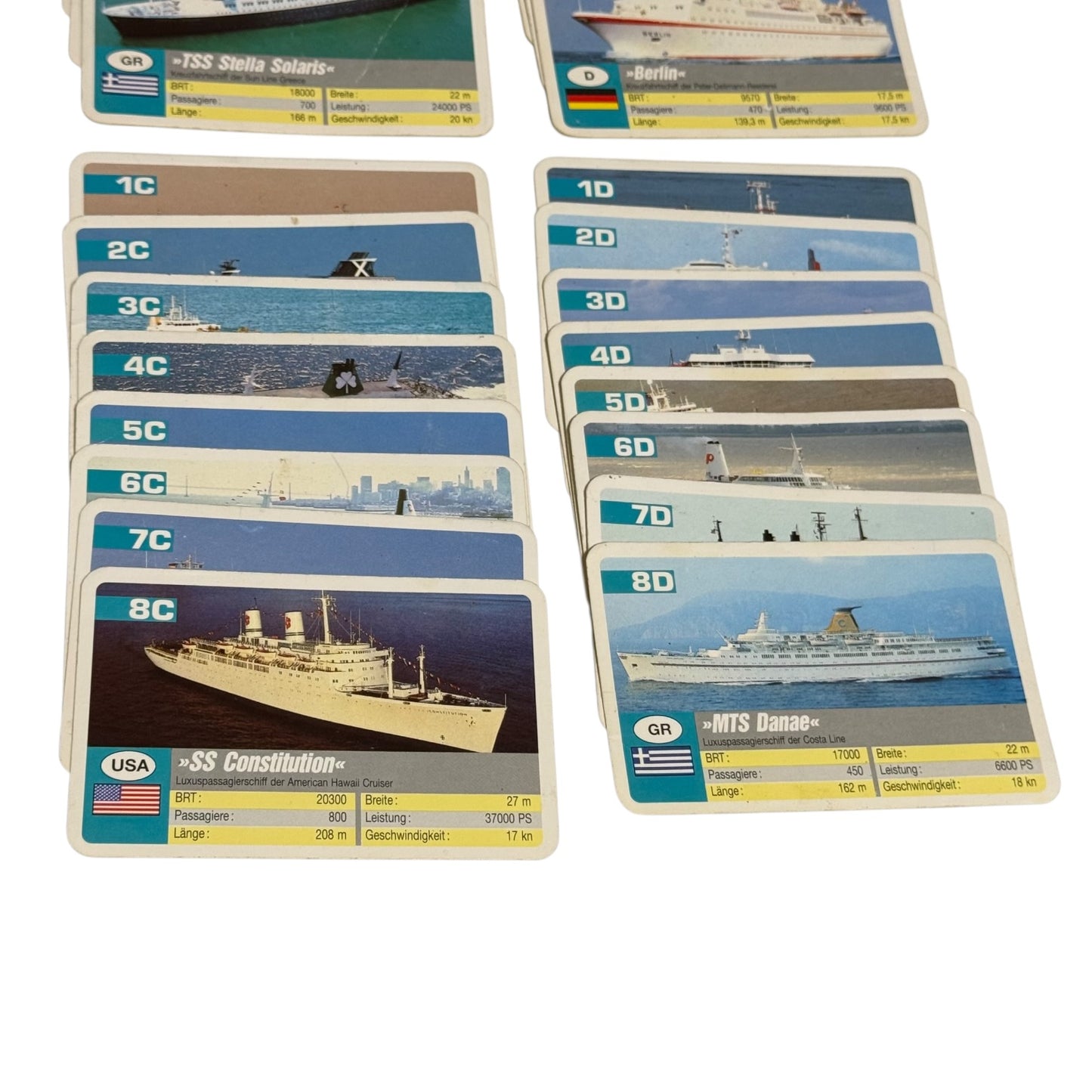 Quartett Schiffe Super Trumpf Schmid 50032.3 Prien 1991