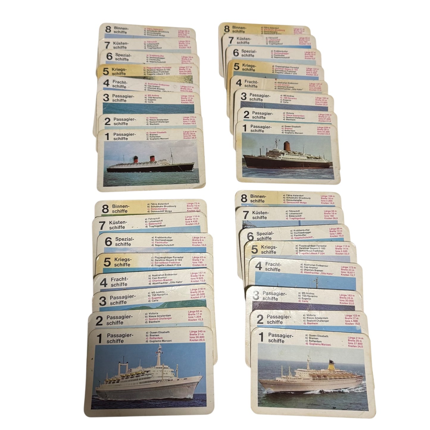 Quartett Schiffe ohne Deckblatt