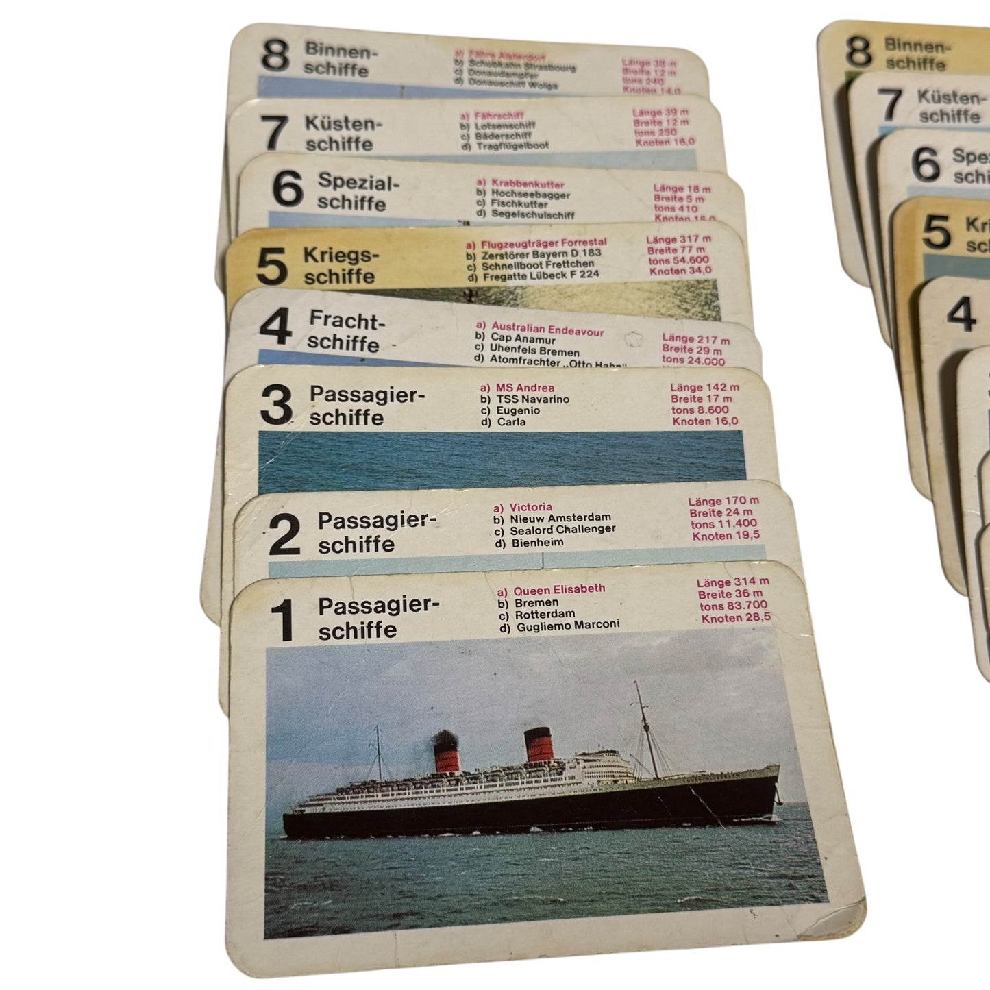 Quartett Schiffe ohne Deckblatt