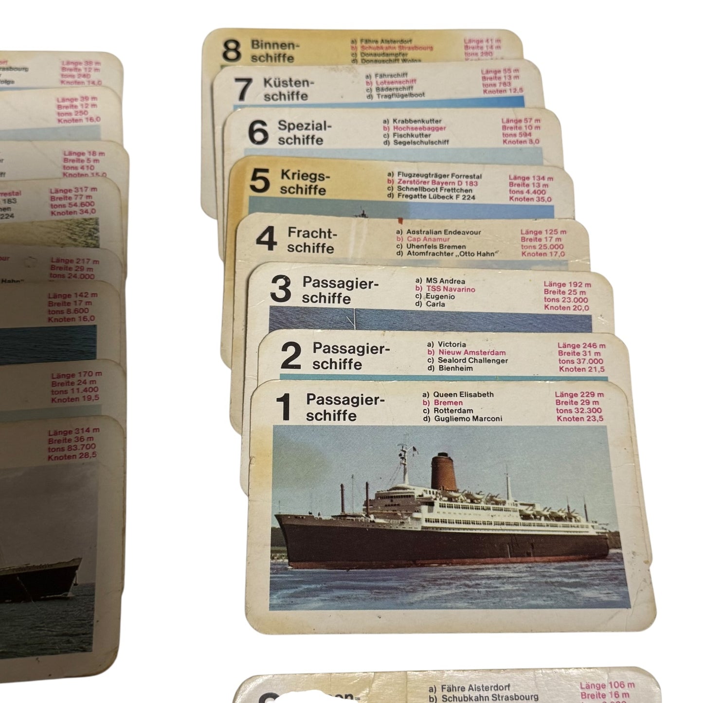 Quartett Schiffe ohne Deckblatt