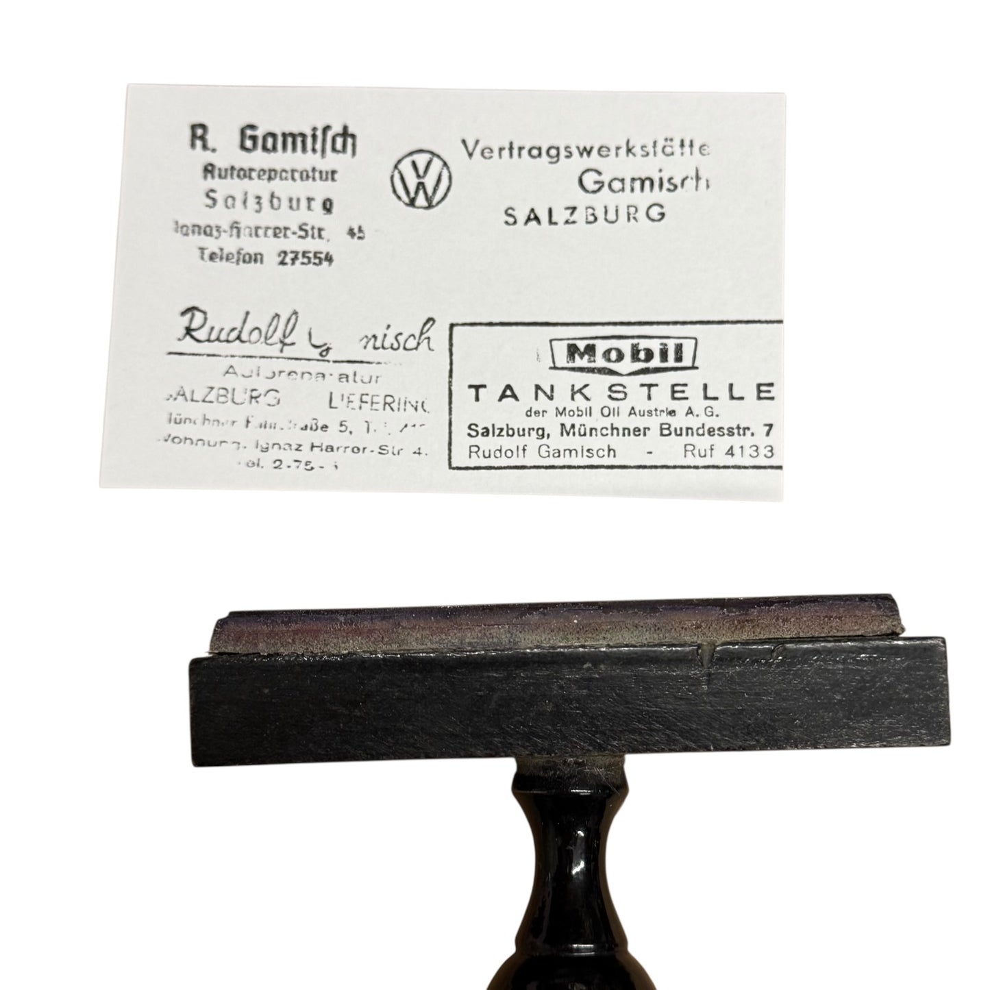 Stempel Set von Tankstelle Mobile Öl Autoreperatur Salzburg Oil