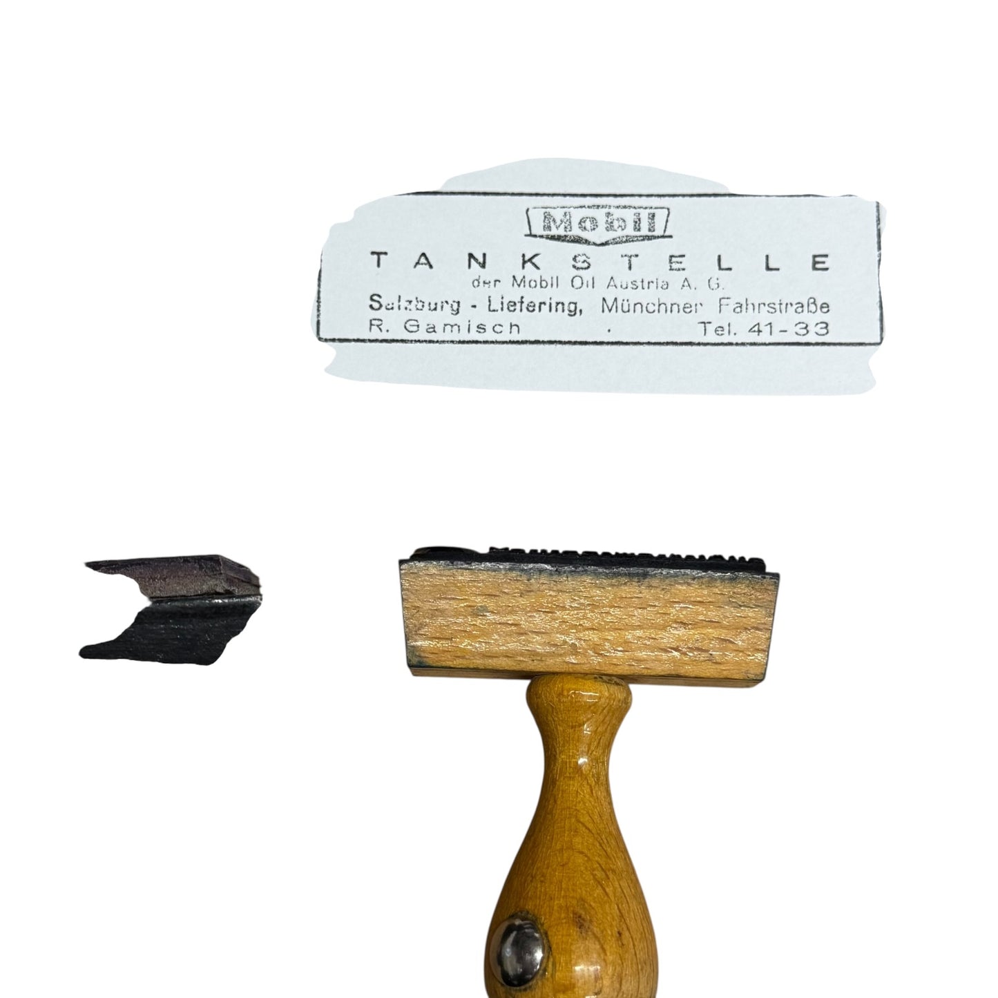 Stempel Set von Tankstelle Mobile Öl Autoreperatur Salzburg Oil