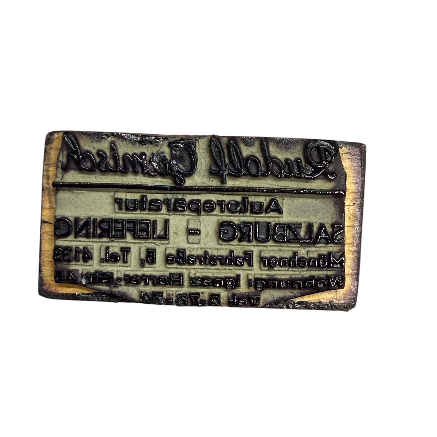 Stempel Set von Tankstelle Mobile Öl Autoreperatur Salzburg Oil