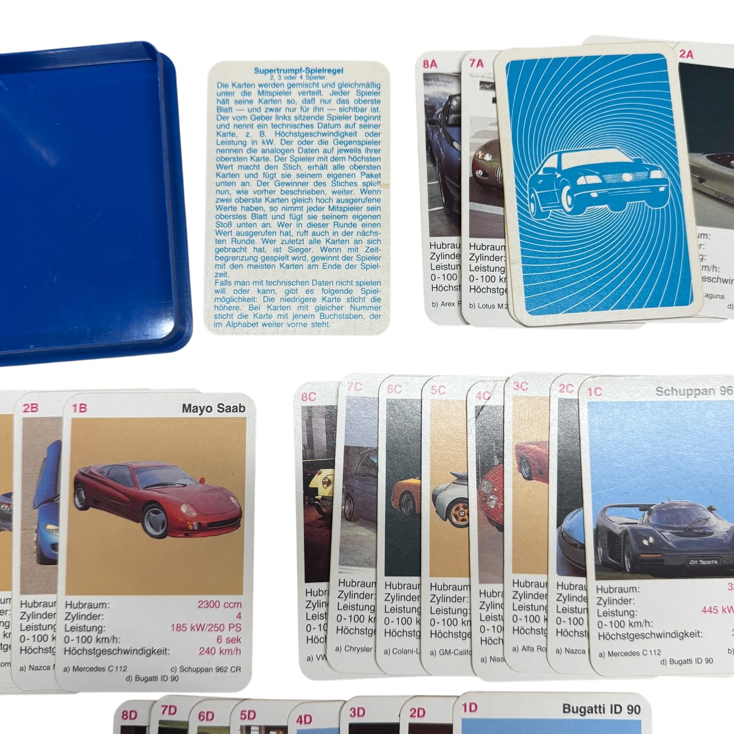 Quartett Concept´s Cars Super trumpf Piatnik Nr. 4234