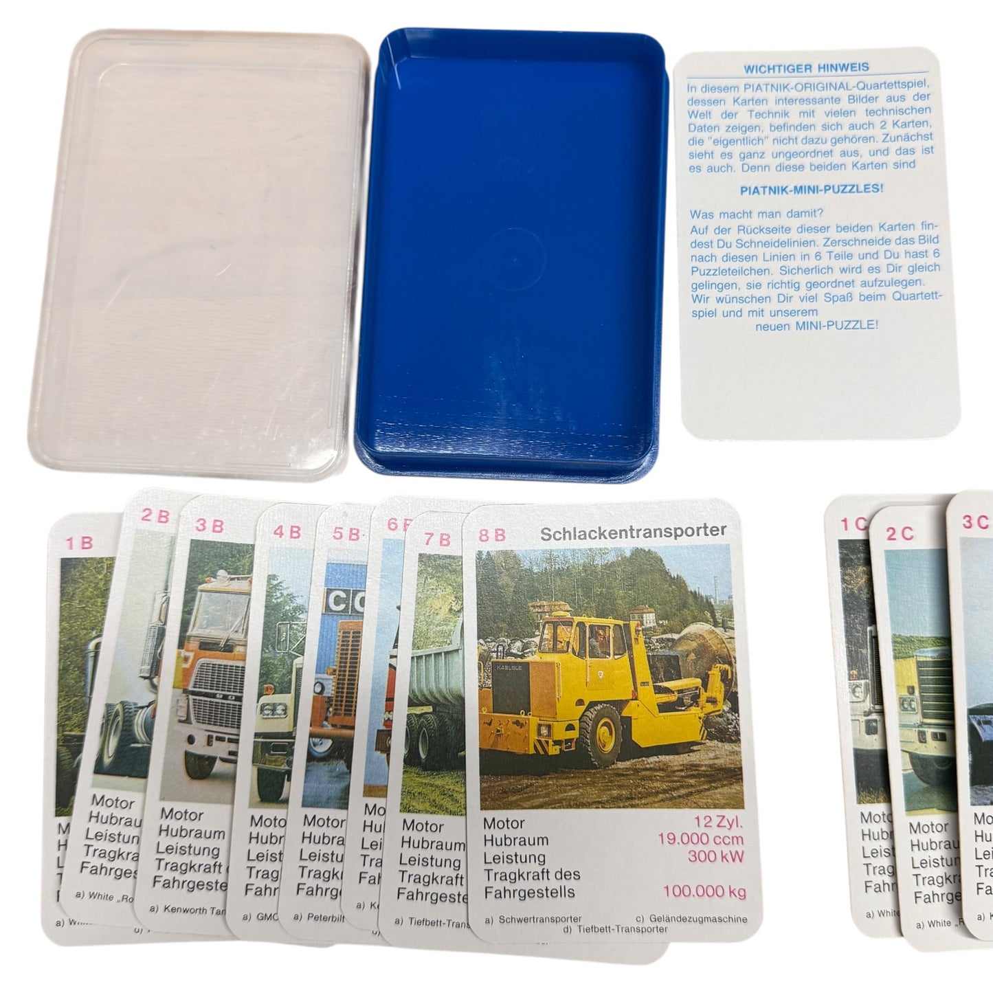 Quartett Transporter Zugmaschinen Schwertransporter ohne Deckblatt