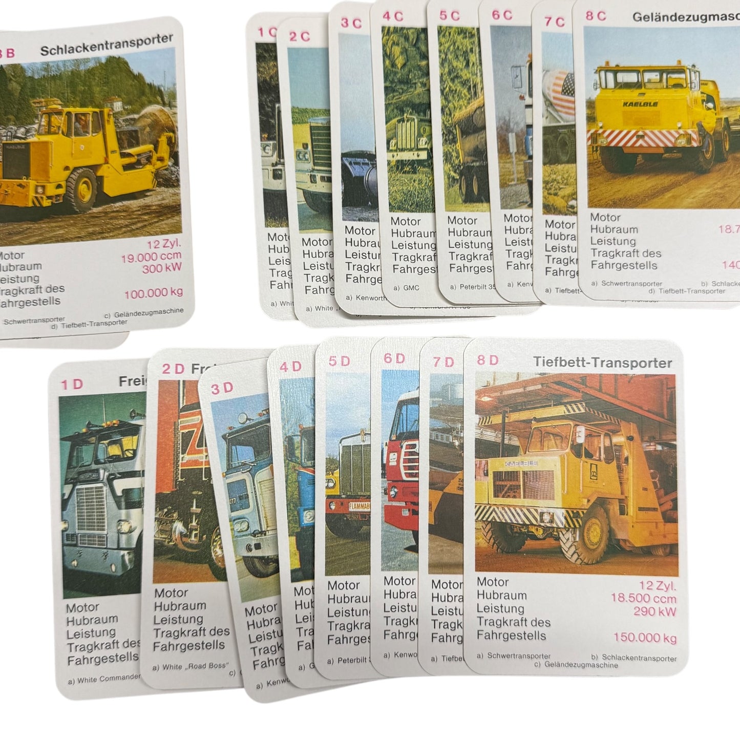 Quartett Transporter Zugmaschinen Schwertransporter ohne Deckblatt